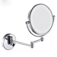 DROHE-Q Bathroom Mirror, Shaving Mirrors Make Up Wall Mounted LED Illuminated Mirror Magnifying Concealed Install Swivel