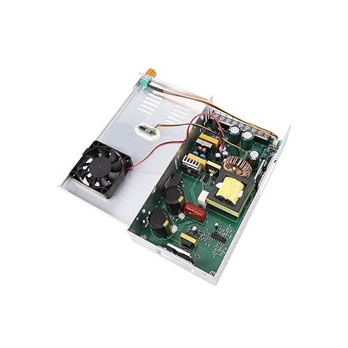  DROK 24V Power Supply, AC 110V/220V to DC 0-24V 20A 480W Buck Converter, Variable Adjustable Adapter Regulated 5V 12V 24V Volt Switching Voltage LED Transformer 20A Amp Charger for Computer Lab