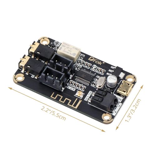  Bluetooth Board, DROK Audio Receiver Bluetooth Module DC 5V-12V Portable Wireless Electronics Stereo Music Receive Circuit Chip with Micro USB Port for Headphone Speaker Home Sound