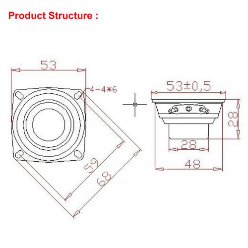  DROK Micro 12W Stereo Audio Speaker 2 Inches 4 Ohm Full Range Speaker 2.0 2.1 HiFi DIY Loudspeaker Woofer Speaker for Auto Car Motor Motorcycle