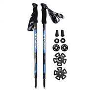 Drop + Fizan Compact Trekking Pole set ? 5.6 oz. Ultralight & Collapsible Hiking and Backpacking Sticks, Adjustable, Lightweight Aluminum, All Terrain / Four Season Accessories, Ma