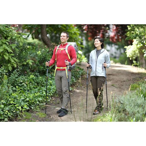  Drop + Fizan Compact Trekking Pole set ? 5.6 oz. Ultralight & Collapsible Hiking and Backpacking Sticks, Adjustable, Lightweight Aluminum, All Terrain / Four Season Accessories, Ma