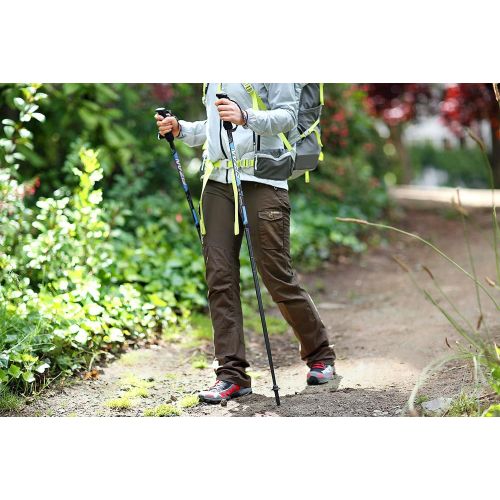  Drop + Fizan Compact Trekking Pole set ? 5.6 oz. Ultralight & Collapsible Hiking and Backpacking Sticks, Adjustable, Lightweight Aluminum, All Terrain / Four Season Accessories, Ma