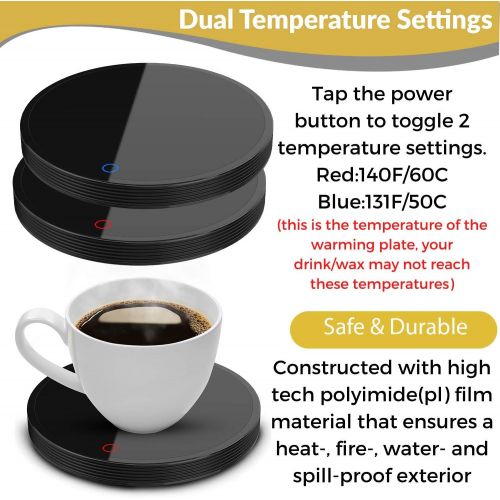  [아마존베스트]DROP OF DIVINITI Ultra-Sleek Coffee Mug Warmer - Keeps Coffee Hot - Lightweight Mug Warmer for Desk - 2-Setting Cup Warmer for Coffee, Tea, Hot Cocoa - Safe, Easy-to-Use Warming Plate - Candle Warm