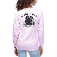 DROPOUT CLUB INTL. Work Sucks Pink Long Sleeve T-Shirt