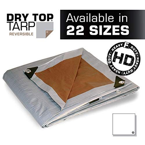  16x20 Multi-Purpose Silver/Brown Heavy Duty DRY TOP Poly Tarp (16x20)