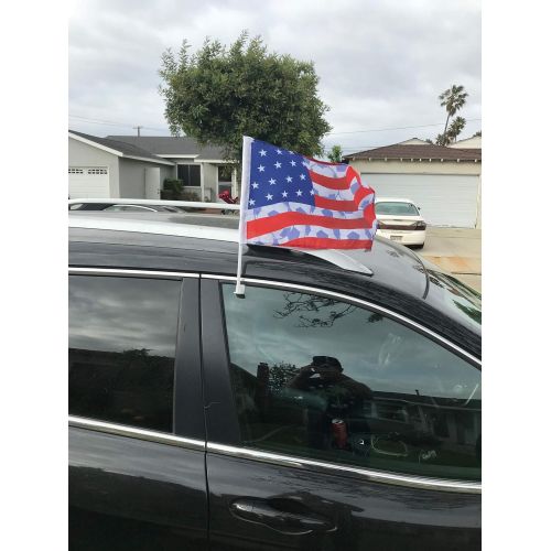  DS Inspirational Decals USA SOCCER CAR FLAG FOR WINDOW - 12 X 18  USA Women’s World Cup - Fade Resistant Premium Quality Vehicle Flags for Cars, Truck, and SUV - Unique WSWMT Alex Morgan United States Sp