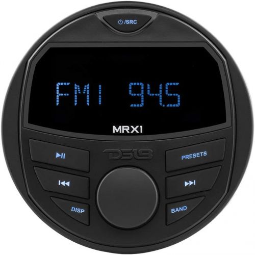  DS18 Hydro MRX1 Marine Radio Headunit LCD Screen, Bluetooth, IP65 Waterproof Weatherproof, AM FM Radio, USB, 1 Zones, 4 Volts Preamp Outputs, RDS 4X40 Watts