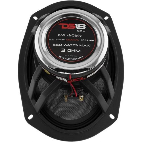  [아마존베스트]DS18 EXL-SQ6.9 6X9Inch, 3-Ohm 2 -Way High Sound Quality Coaxial Car Speakers, With Sleek Compact Design Providing Superior Bass Response, 560 Watts -SET OF 2