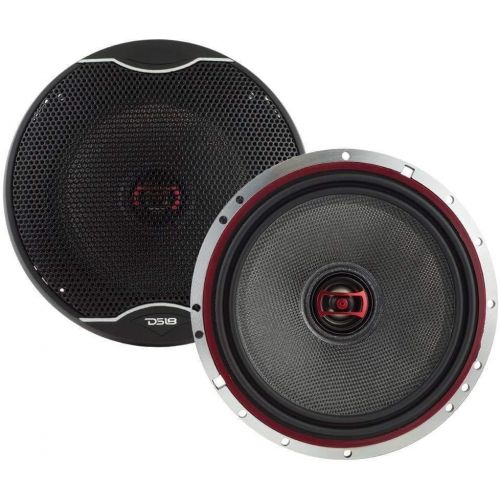  [아마존베스트]DS18 EXL- SQ6.5 6.5 inch, 3-Ohm, 2-Way High Sound Quality Coaxial Car Speakers - 400 Watts Max, Superior Bass Response Full Range Sound - set of 2