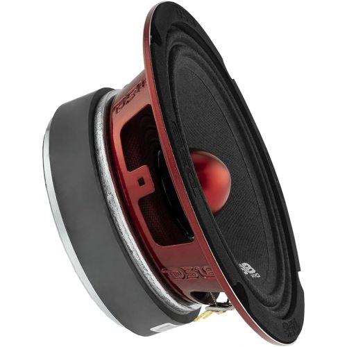  [아마존베스트]DS18 PRO-X6BM Loudspeaker - 6.5, Midrange, Red Aluminum Bullet, 500W Max, 250W RMS, 8 Ohms - Premium Quality Audio Door Speakers for Car or Truck Stereo Sound System (1 Speaker)