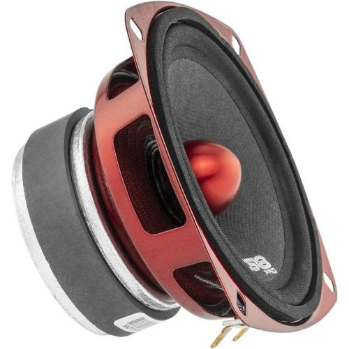  [아마존베스트]DS18 PRO-X4.4BM Loudspeaker - 4, Midrange, Red Aluminum Bullet, 200W Max, 100W RMS, 4 Ohms - Premium Quality Audio Door Speakers for Car or Truck Stereo Sound System (1 Speaker)