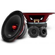 DS18 PRO-X6.4BMPK Mid and High Complete Package - Includes 2X Midrange Loudspeaker 6.5 and 2X Aluminum Super Bullet Tweeter 1 Built in Crossover - Door Speakers for Car or Truck St