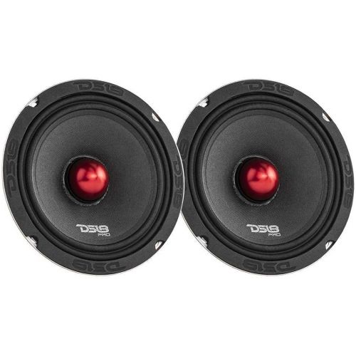  DS18 PRO-X6.4BMPK Mid and High Complete Package - Includes 2X Midrange Loudspeaker 6.5 and 2X Aluminum Super Bullet Tweeter 1 Built in Crossover - Door Speakers for Car or Truck St