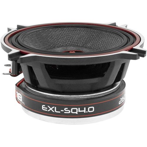  DS18 EXL-SQ4-4-Inch 3-OHMS High Sound Quality Coaxial Speaker - Sleek Compact Design with Chrome Finish - Superior Bass Response - 260 WATTS Max - Set of 2