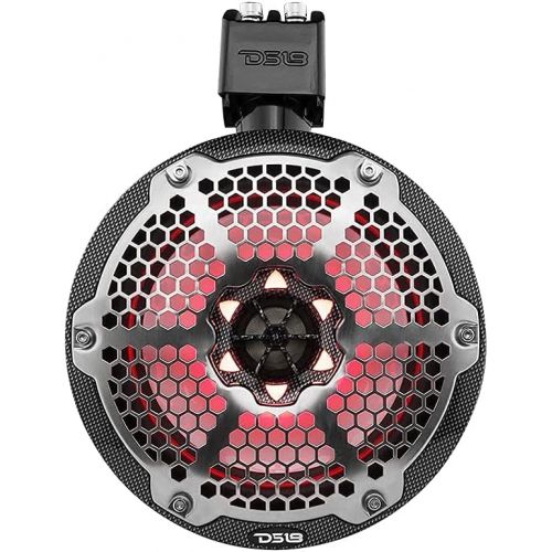  DS18 Hydro CF-X8TP 8 Marine Towers with Integrated RGB LED Lights - High Performance, Marine Grade IP65 Rated, UV Stable, 375 W Max 125 W RMS 4 Ohms (Pair)