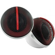 DS18 SQTW Tweeter 1.10-inch 120 Watts Max Silk Dome Neodymium Tweeter Sound Quality with 3M VHB Mounting Tape, Built-in Attenuation Switch (+20-2) - Set of 2 (Black & Red)