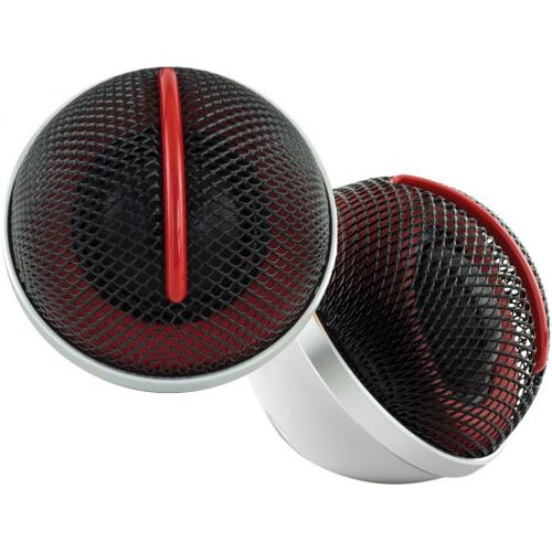  DS18 SQTW Tweeter 1.10-inch 120 Watts Max Silk Dome Neodymium Tweeter Sound Quality with 3M VHB Mounting Tape, Built-in Attenuation Switch (+20-2) - Set of 2 (Black & Red)