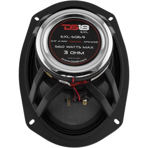  DS18 EXL- SQ6.5 6.5 inch, 3-Ohm, 2-Way High Sound Quality Coaxial Car Speakers - 400 Watts Max, Superior Bass Response Full Range Sound - set of 2