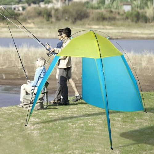  DSA Trade Shop Portable Beach Canopy Sun Shade Triangle Patchwork Tent Shelter Camping Fishing