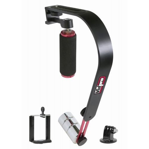  VidPro Sony DSC-QX30 Digital Camera Handheld Video Stabilizer - for Digital Cameras, Camcorders and Smartphones - Go Pro & Smartphone Adapters Included