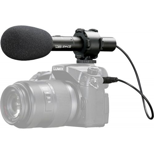  Synergy Digital JVC GZ-E10 Camcorder External Microphone Vidpro XM-CS Condenser Stereo XY Microphone Kit for DSLR’s, Video camcorders and Audio recorders - with a Pack of 4 AA NiMH Rechargable Bat