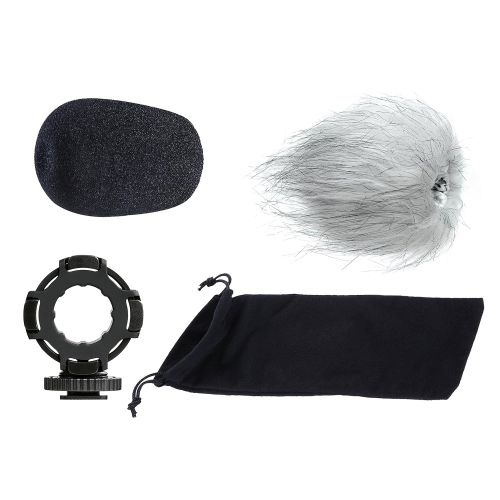  Synergy Digital JVC CU-VH1S Camcorder External Microphone Vidpro XM-CS Condenser Stereo XY Microphone Kit for DSLR’s, Video camcorders and Audio recorders - with a Pack of 4 AA NiMH Rechargable Ba