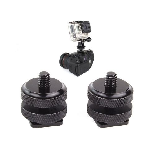  DSLRKIT 1/4-20 Camera Hot Shoe Adaptor with Tripod Mount for Hero 1 2 3 3+