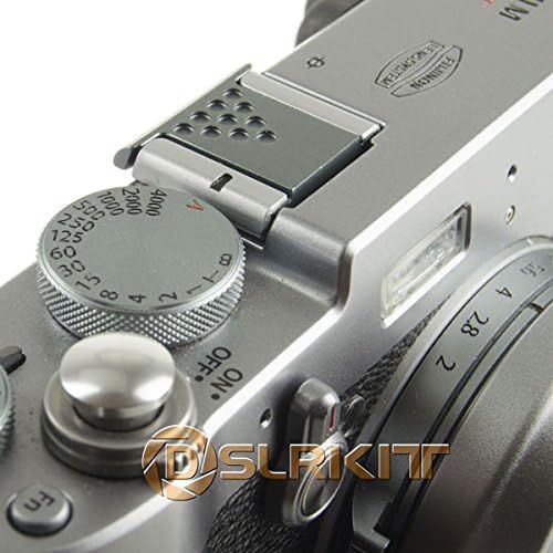  DSLRKIT Metal Universal Hot Shoe Cover for Canon Nikon Pentax Fuji Camera, Graphite Silver