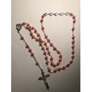 /DSMRosaries Personalized rosary will personalize up to 10 letters your choice of color of your beads. Letters are silver tone