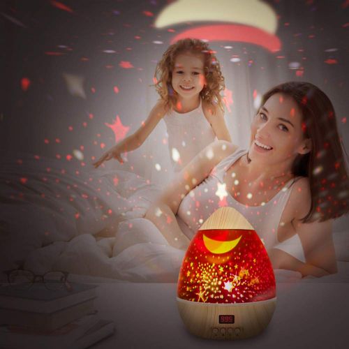  DSTANA Night Light Star Moon Projection Lamp,Star Light Projector 360 Degree Rotating with Timer Auto Shut-Off...