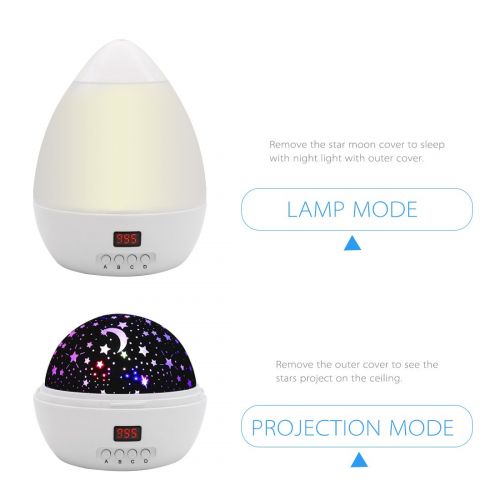  DSTANA Night Light Star Moon Projection Lamp,Star Light Projector 360 Degree Rotating with Timer Auto Shut-Off...