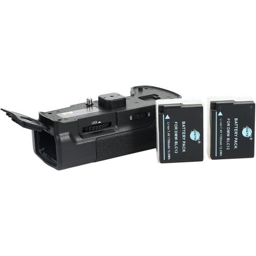  DSTE Replacement for Pro DMW-BGG1 Vertical Battery Grip + 2X DMW-BLC12 Battery Compatible Panasonic Lumix DMC-G80 DMC-G85 G80 G85 Digital Camera as DMW-BLC12