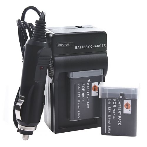  DSTE 2pcs NB-13L NB13L Battery and Charger Kit for Canon PowerShot SX620 HS, SX720 HS, SX730 HS, G7 X Mark II, G9X Mark II, G5X, G7X, G9X, G1 X Mark III Camera