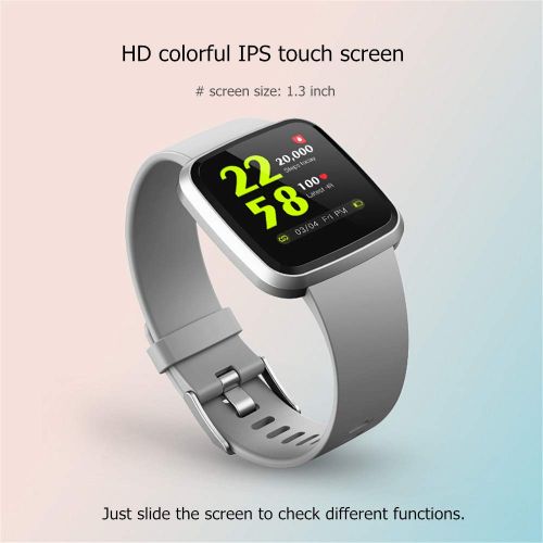  DSmart 2019 version H4 Fitness Health 2in1 Smart Watch for Men Women Smartwatch with All-day Heart Rate Monitor Activity Tracker Sports Stesp Calories Counter Running Wristband for Androi