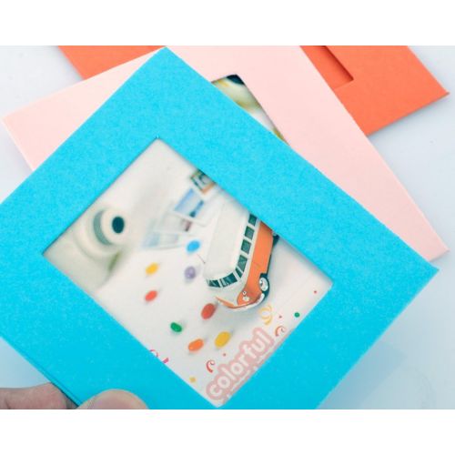  DSstyles 10 Pcs Paper Photo Frame Set for Fujifilm Instax Polaroid Mini 8, Mini 7S, Mini 25, Mini 50S, Mini 90 Instant Camera Films