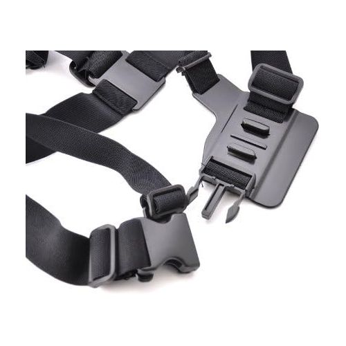  DSstyles Adjustable Chest Mount Harness for GoPro Hero 1, Hero 2, Hero 3, Hero 3+, Hero 3 Plus, Hero 4 Camera - Black