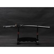 DTYES Shijian Wakizashi Distinct Hamon 1060 Carbon Steel Handmade Samurai Swords