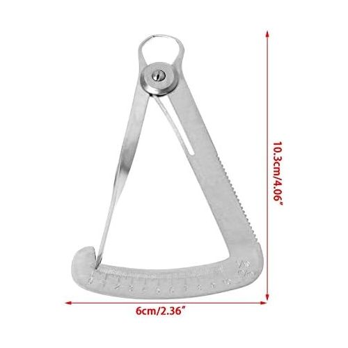  [아마존베스트]DTtools Stainless Steel Crown Gauge Caliper, Surgical Measuring Instruments, 0-10mm Scale Ruler for Labs, Diamonds,Jewelry Stone