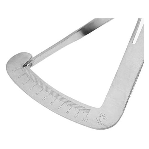  [아마존베스트]DTtools Stainless Steel Crown Gauge Caliper, Surgical Measuring Instruments, 0-10mm Scale Ruler for Labs, Diamonds,Jewelry Stone