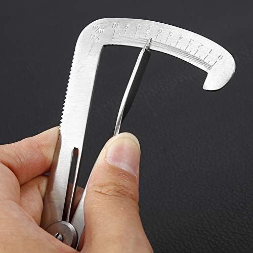  [아마존베스트]DTtools Stainless Steel Crown Gauge Caliper, Surgical Measuring Instruments, 0-10mm Scale Ruler for Labs, Diamonds,Jewelry Stone