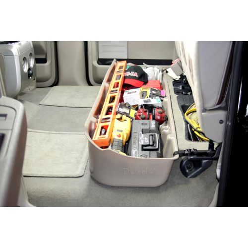  DU-HA Under Seat Storage Fits 09-14 Ford F-150 SuperCrew without Subwoofer, Black, Part #20075