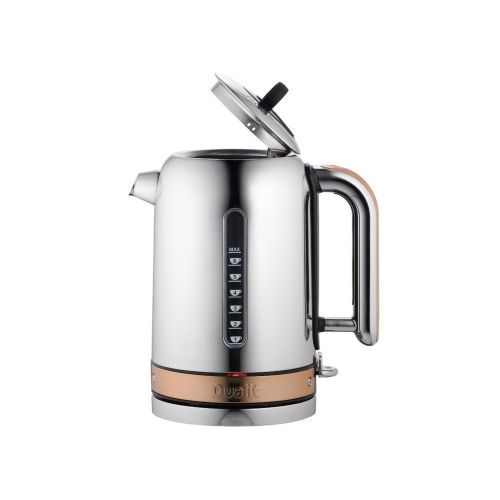  DUALIT 72830 Classic Wasserkocher, 1,7 L, Chrom/Kupfer