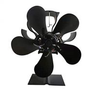 DUANCUICUIZ 5 Blades Heat Powered Stove Fan Log Wood Burner Quiet Black Home Fireplace Fan Efficient Heat Distribution Fireplace Fan (Color : China)