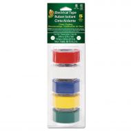 DUC280303 Duck 280303 Electrical Tape 3/4 x 12 ft 1 Core Assorted 5/Pack