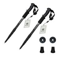 DUHUD Duhud Trekking Poles Walking Sticks Adjustable Hiking poles Retractable Walking Staff Antishock Alpenstocks 2 Pack