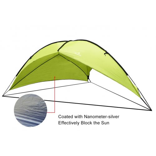  DUHUD Event Shelter, Beach Canopy, UV Guard Sun Shelter Outdoor Camping Shade Canopy 5-8 Person Party Tents with Side Panels for BBQ Festival Party Fishing Picnic Hiking Holiday Ships Fr