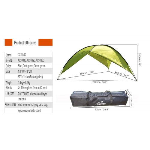  DUHUD Event Shelter, Beach Canopy, UV Guard Sun Shelter Outdoor Camping Shade Canopy 5-8 Person Party Tents with Side Panels for BBQ Festival Party Fishing Picnic Hiking Holiday Ships Fr