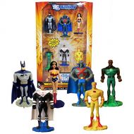 DUJ Year 2008 DC Universe Justice League Unlimited JLU 6 Pack 3 Inch Tall Figure - Attack of The Justice Lords with Batman, Martian Manhunter, Wonder Woman, Green Lantern, Superman