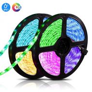 DULEES LED Strip Lights,32.8 Ft(10M) SMD 5050 RGB 600LEDs 24V 5A Power Supply + 24 Key IR Remote Ideal Waterproof Strip Lighting for Kitchen,Rooms,Christams Decorations